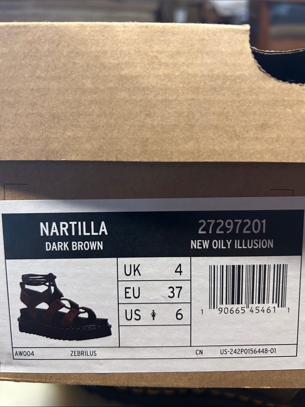 Dr. Martens Brown Lace-Up Gladiator Sandals with Black Platform - Picture 4 of 4